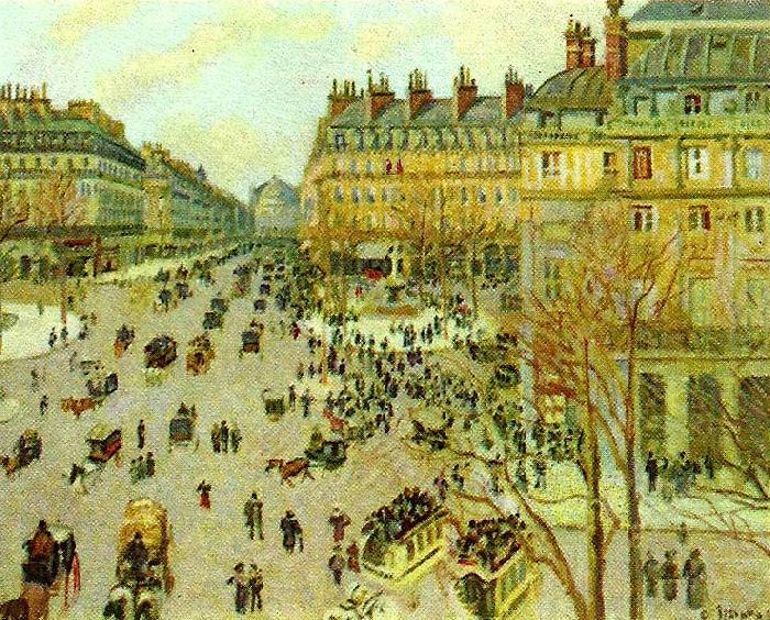Camille Pissarro avenue de l, opera France oil painting art